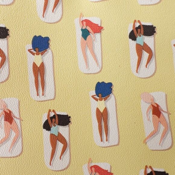 5/$20 Ipsy Glam Bag June 2020 Sunbathing Women Summer Yellow Vacation Makeup Bag - Picture 3 of 5